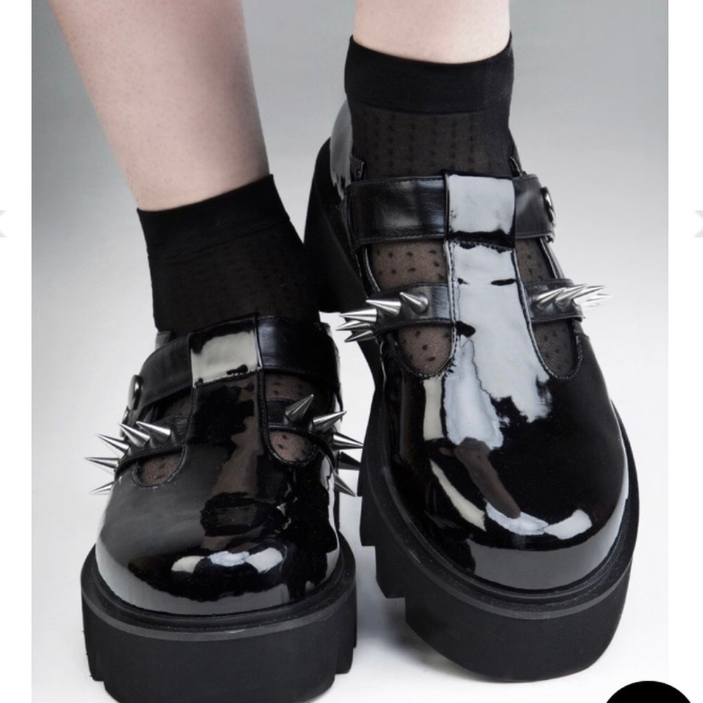 NWOT Disturbia spiked Violet shoes - Picture 2 of 8